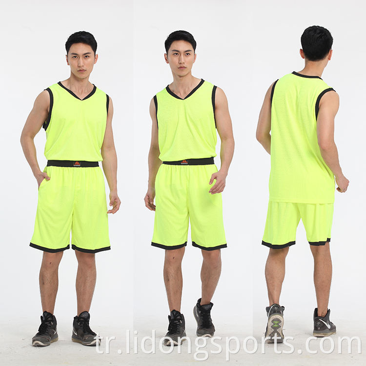 Yeni Tasarım Çin Ucuz Özel Tersinir Basketbol Formaları Üniformaları